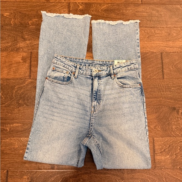 INC NWT Distressed High Waist Slit Side Flare Jeans - Picture 1 of 7
